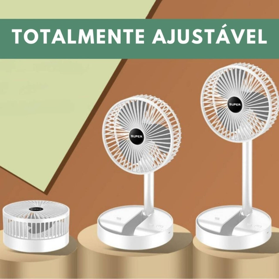 Mini Ventilador Dobrável Com Apoio de Celular